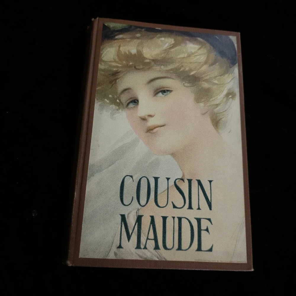 Cousin Maude Antique Book W Beautiful Lady Cover Antiquarian Novel Mary J Holmes